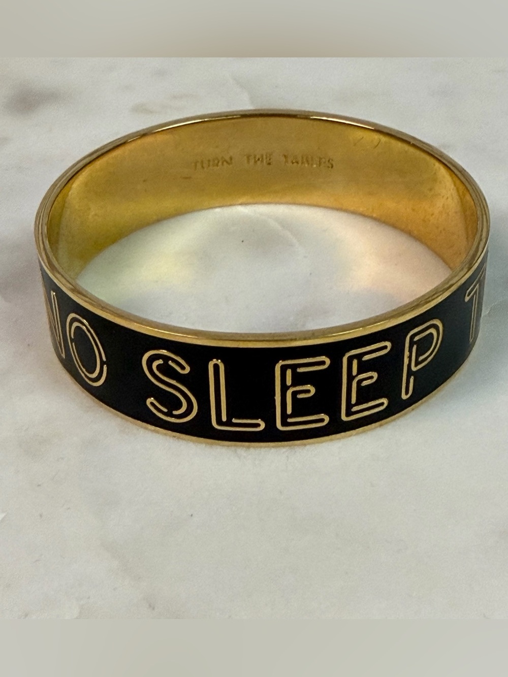 RARE Kate Spade No Sleep Till Brooklyn Turn The Tables Bangle Bracelet - Picture 2 of 3